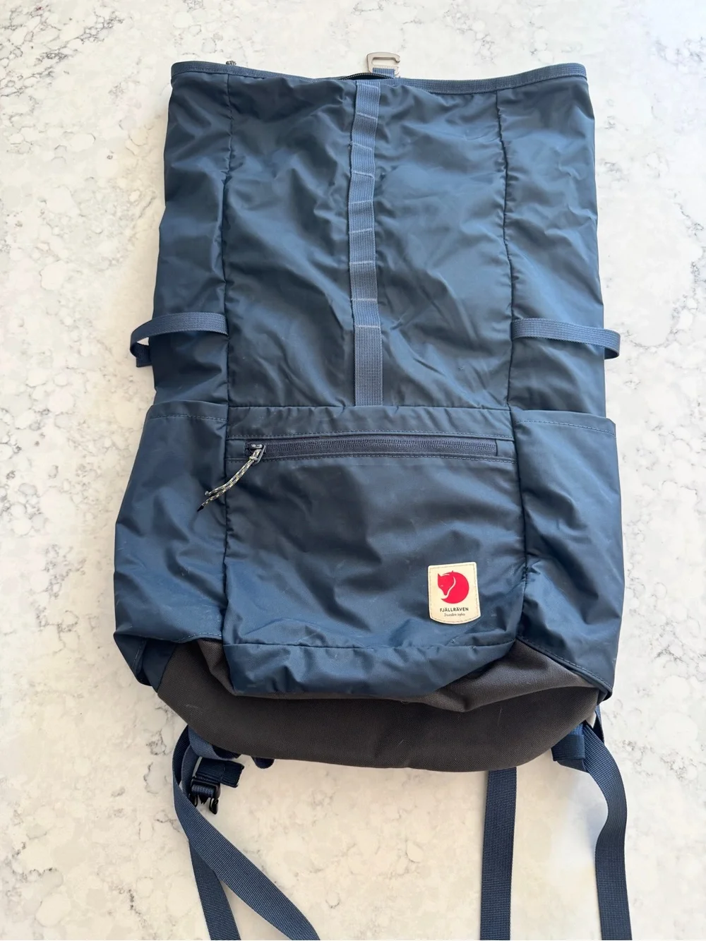 Fjallraven Rolltop Backpack Navy Waterproof Laptop Travel Hiking Bag Sweden